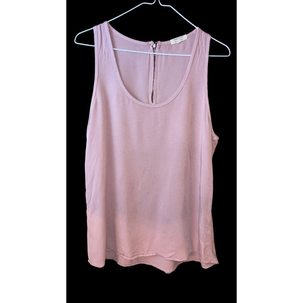 Heart & Hips Long Sleeveless‎ Tank Top w/ Zipper Closure in Back